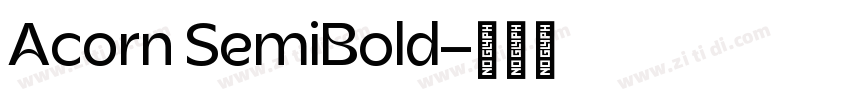 Acorn SemiBold字体转换